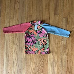 Seea Kids Swim Rashguard - Pink, Blue, and Green Floral